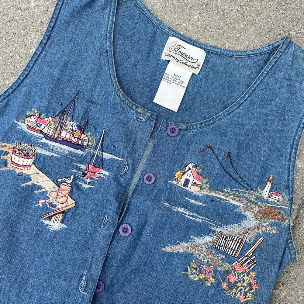 Vintage Denim Dress - Picture 4 of 7